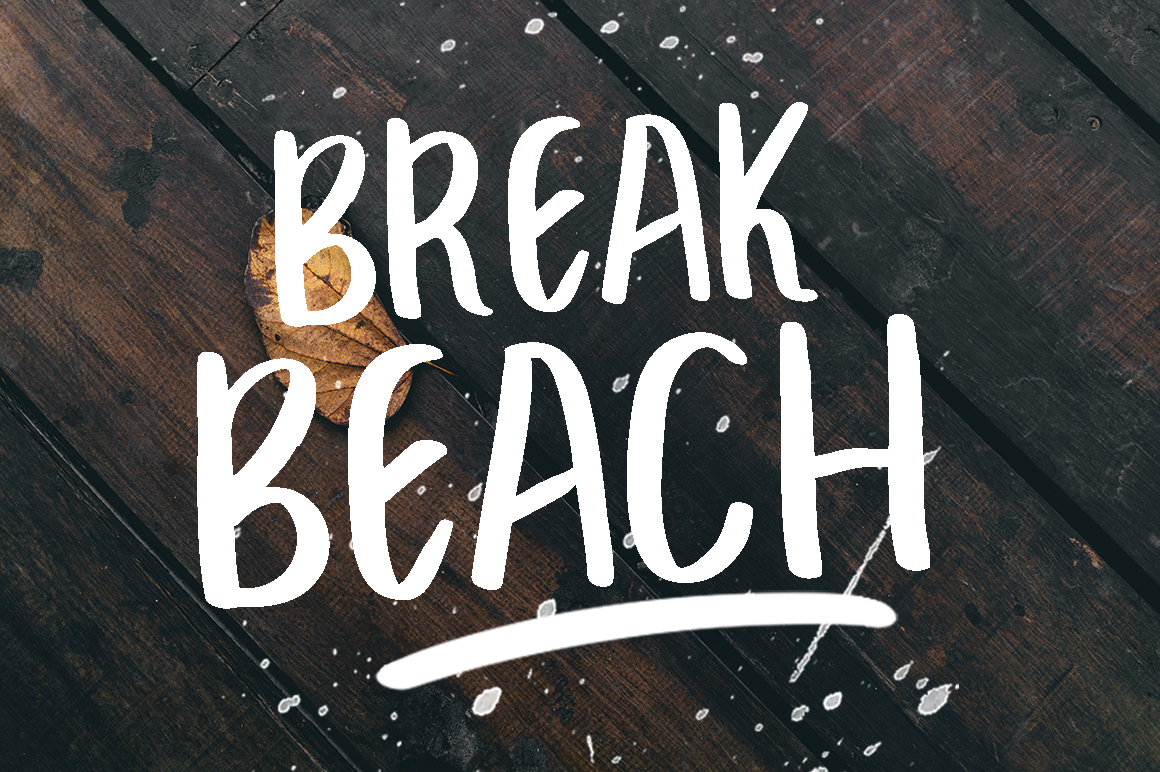 Break Beach: A Handmade Brush Font for Web Design
