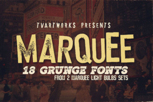 Marquee: A Bold Grunge Display Font for Editors