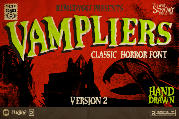 Vampliers: A Handmade Horror Display Font Review